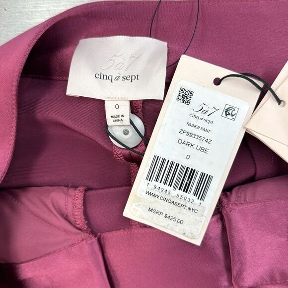 Elegant Pink Women's Pants Cinq à sept size 0 NWT - Picture 4 of 6